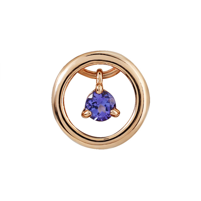Подвеска золотая с танзанитом