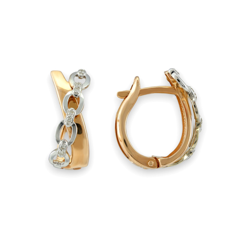 Золотые серьги с бриллиантами