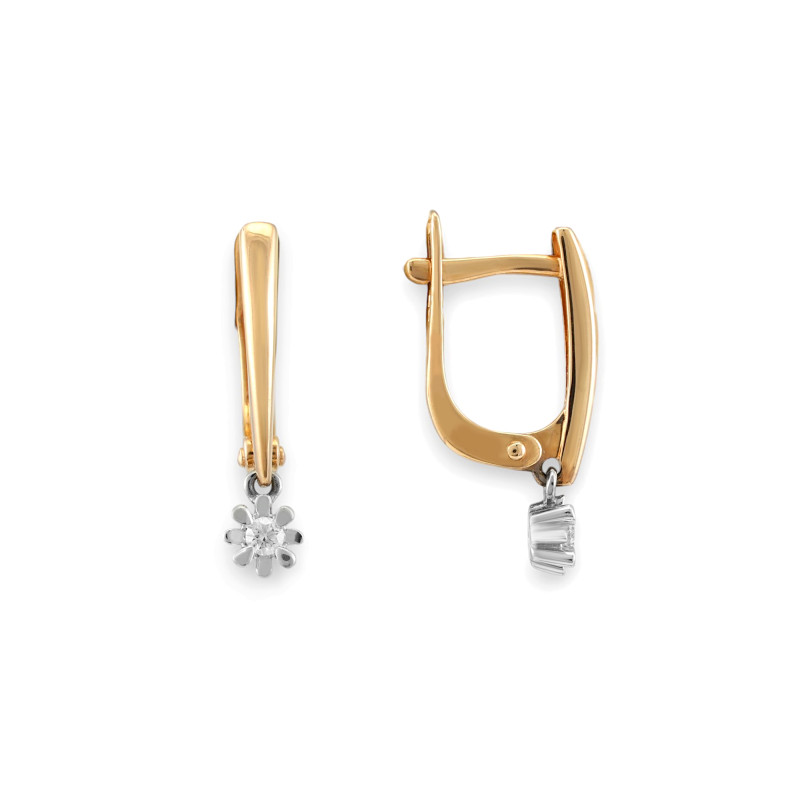 Золотые серьги с бриллиантами