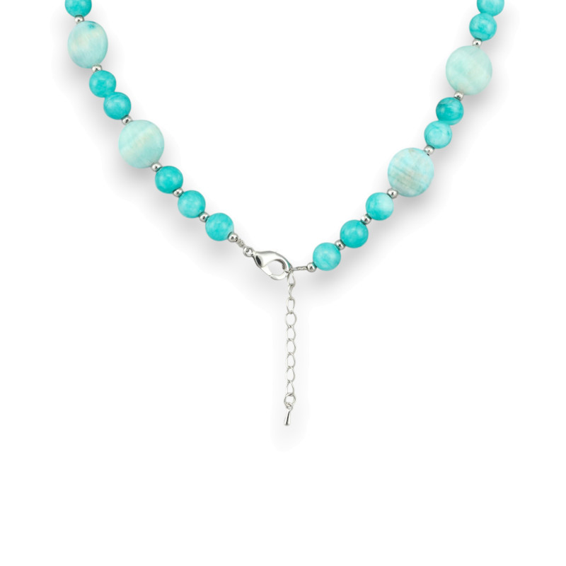 Бусы с ониксом и амазонитом