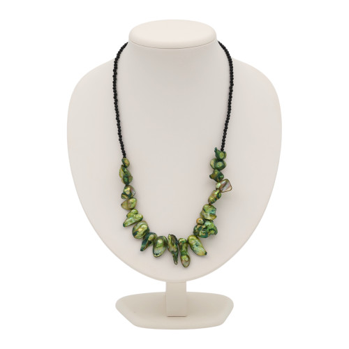 Бусы из жемчуга и шпинели