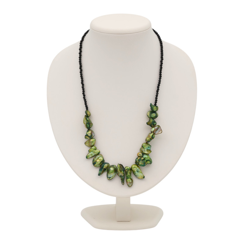 Бусы из жемчуга и шпинели