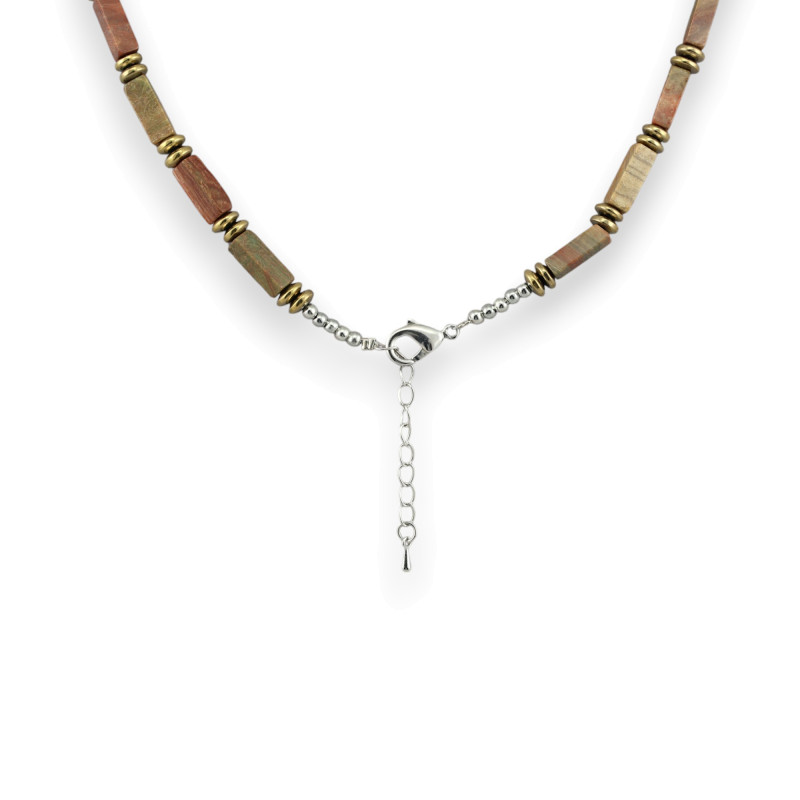 Бусы с яшмой и пиритом