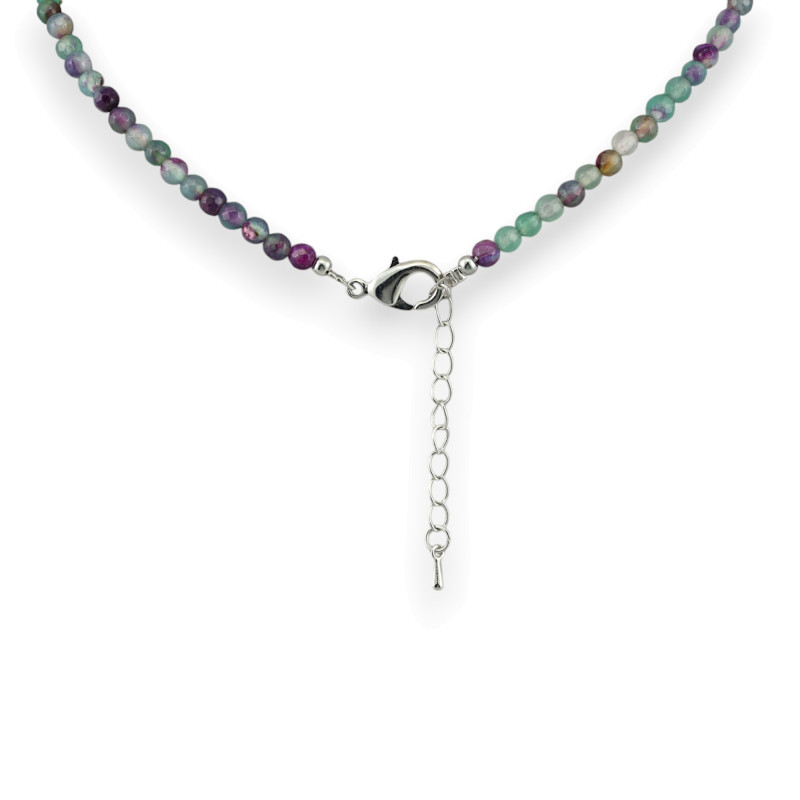 Бусы с жадеитом и флюоритом