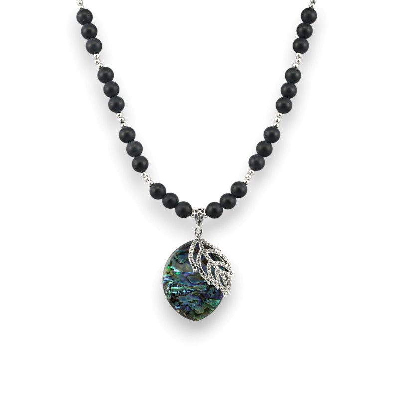 Бусы с шунгитом и гелиотисом