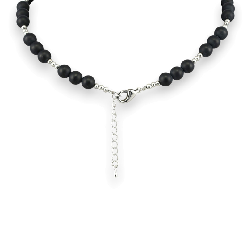 Бусы с шунгитом и гелиотисом