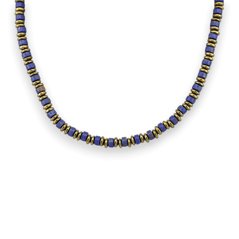 Бусы с варисцитом и пиритом