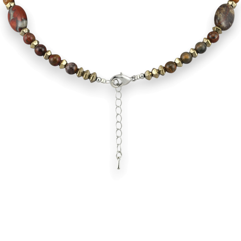 Бусы с яшмой и пиритом