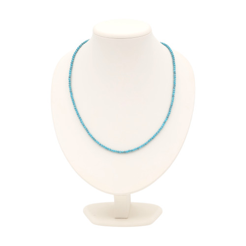 Бусы на ювелирном тросике из бирюзы 