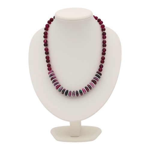 Бусы с турмалином и аметистом