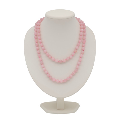 Бусы из розового кварца