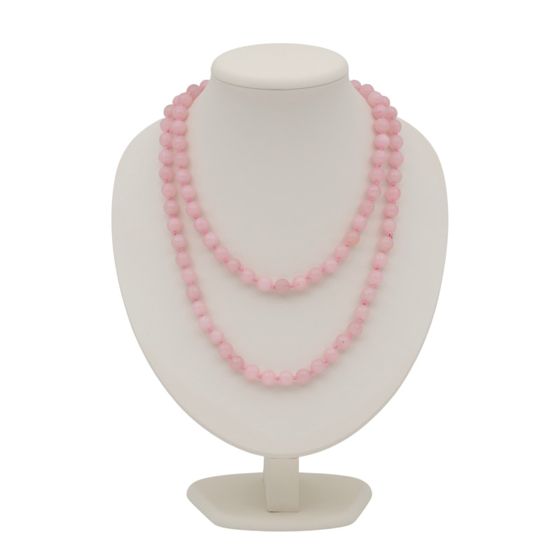 Бусы из розового кварца