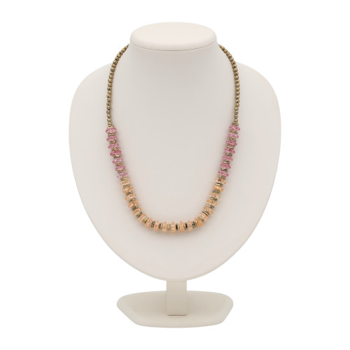 Бусы с кварцем и пиритом