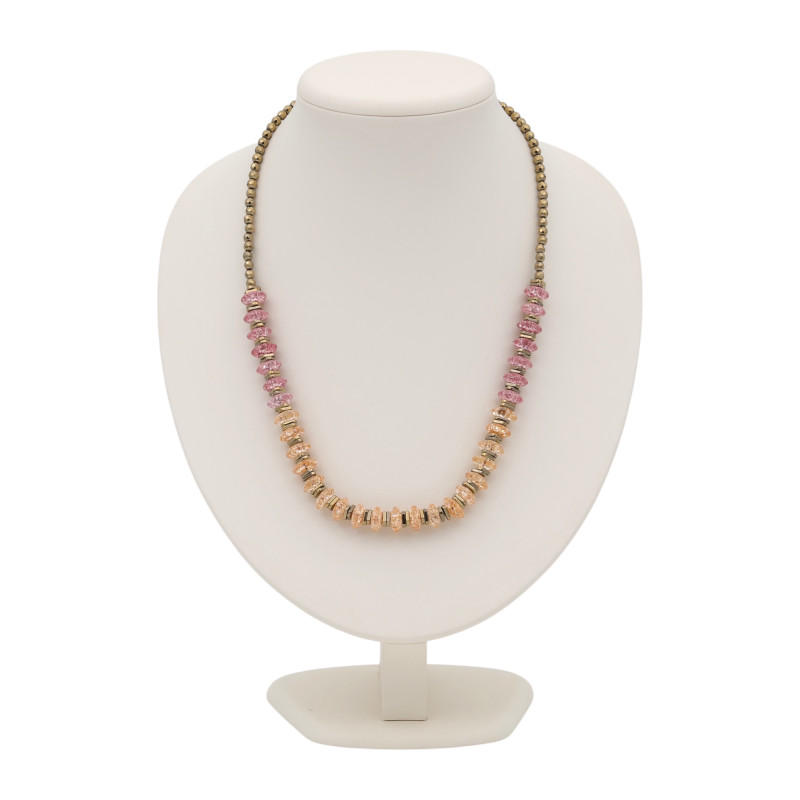 Бусы с кварцем и пиритом