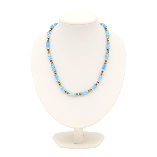 Бусы с кварцем и гематитом