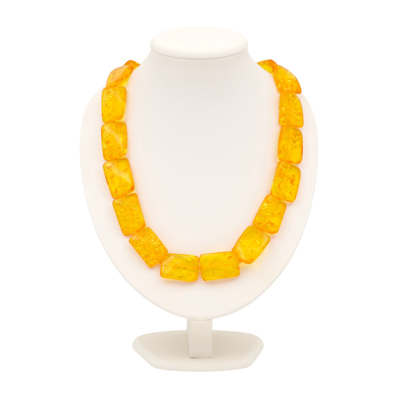 Бусы из плавленного янтаря