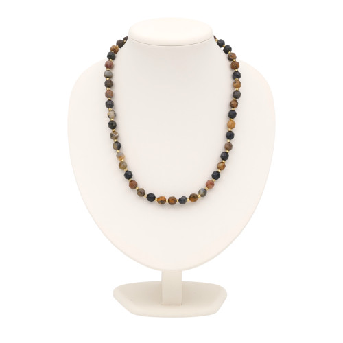 Бусы с агатом и шпинелью