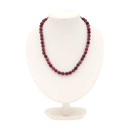 Бусы с африканским рубином и гематитом