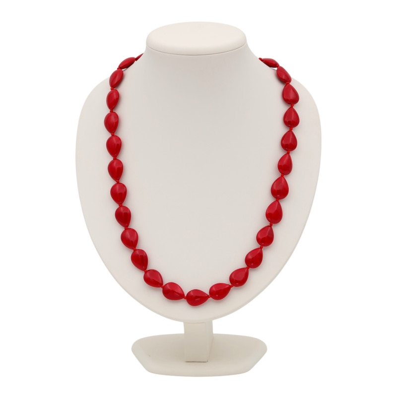 Бусы из пресованного коралла