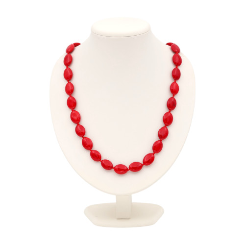 Бусы из прессованного коралла