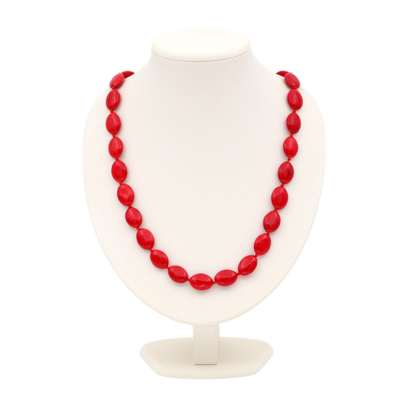 Бусы из прессованного коралла