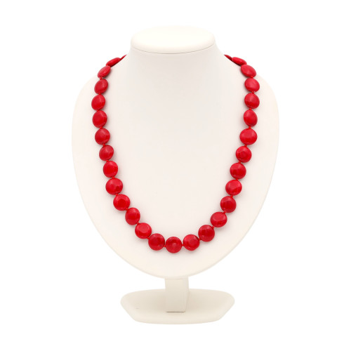 Бусы из прессованного коралла