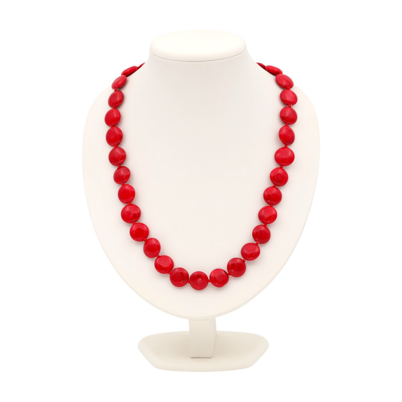 Бусы из прессованного коралла