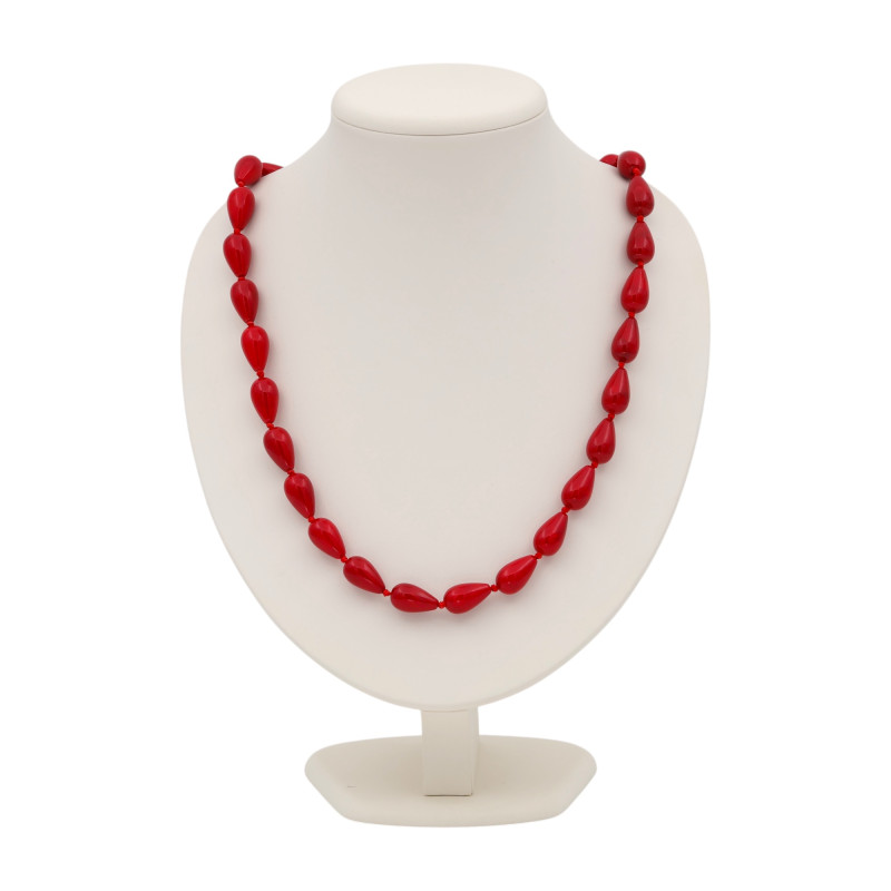 Бусы из прессованного коралла