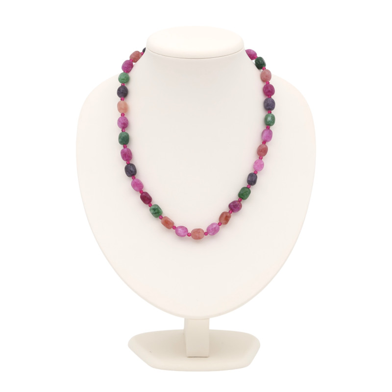 Бусы с турмалином и шпинелью