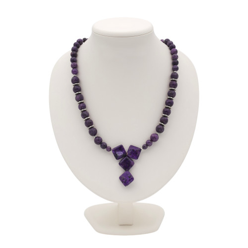 Бусы с натуральным чароитом