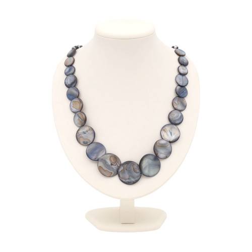 Бусы из перламутра и гематита