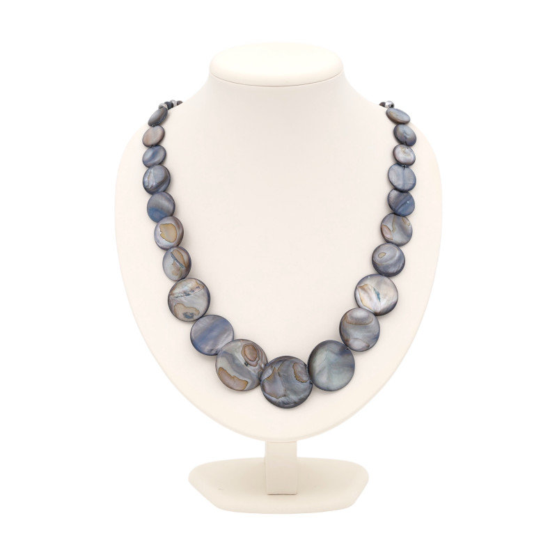 Бусы из перламутра и гематита