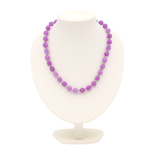 Бусы с аметистом и гематитом