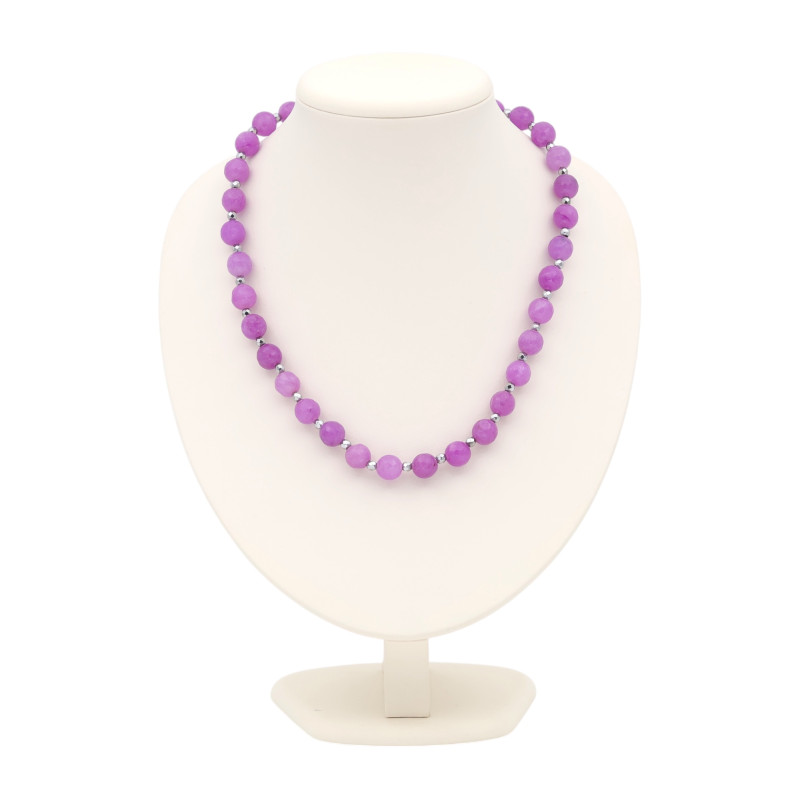 Бусы с аметистом и гематитом