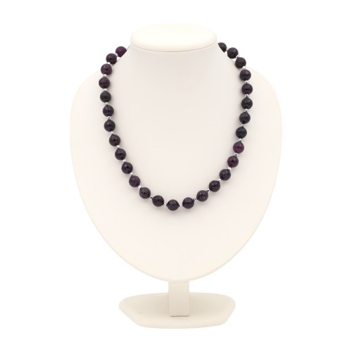 Бусы с чароитом и гематитом