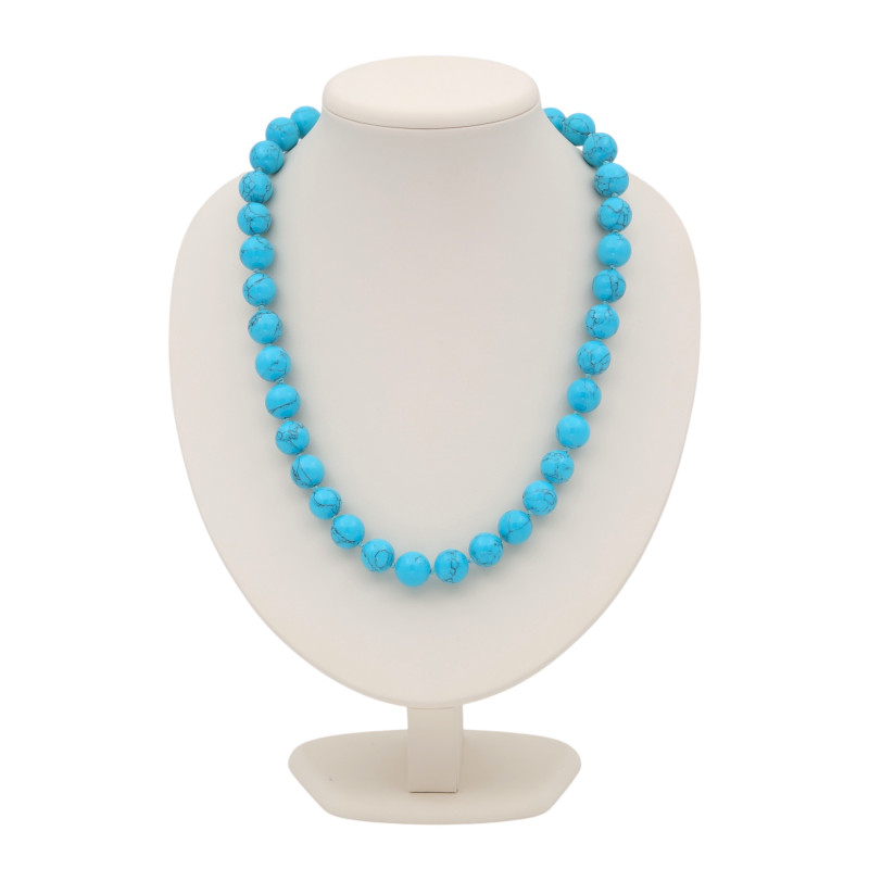 Бусы из пресованной бирюзы