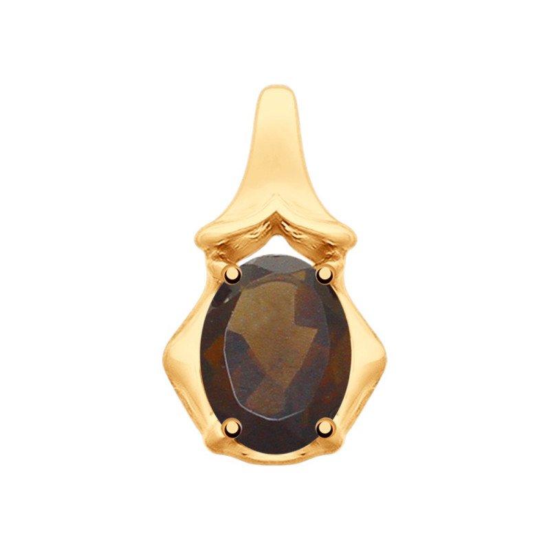 Подвеска позолоченная с раухтопазом