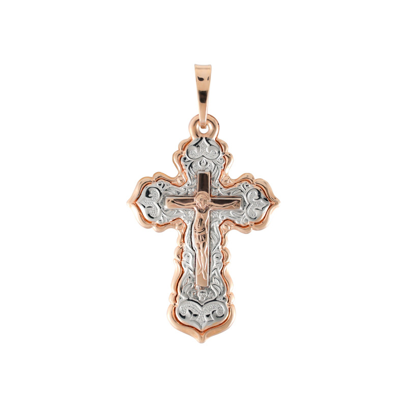 Крестик позолоченный "Спаси и Сохрани"