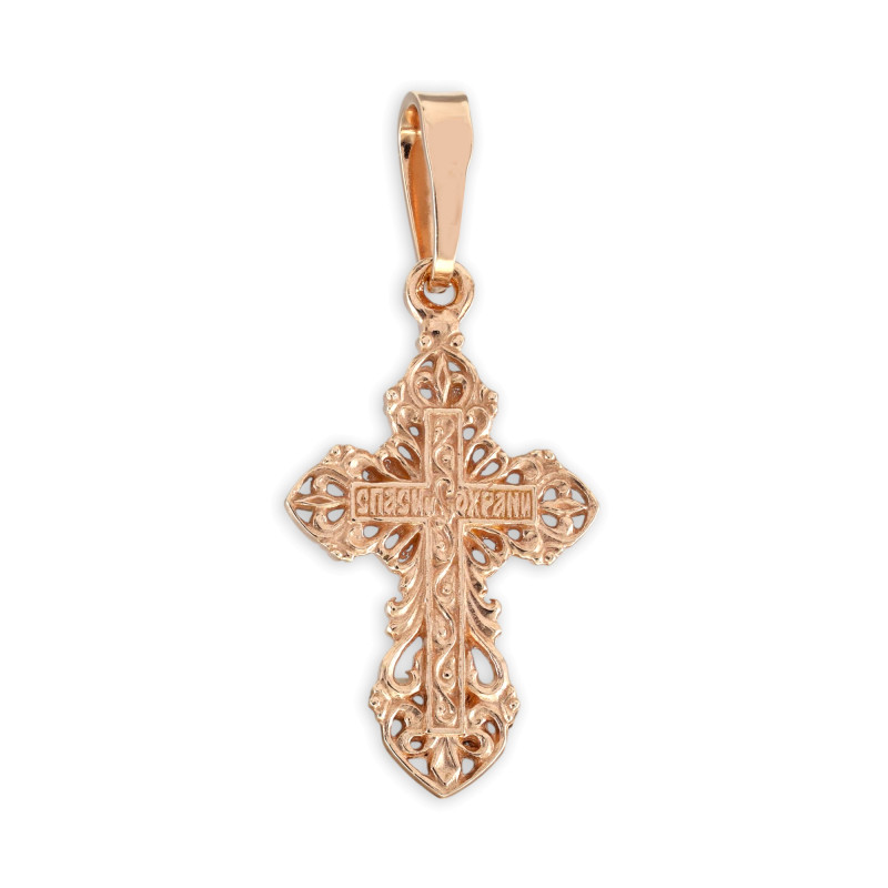 Серебряный крест с позолотой