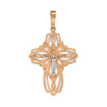 Позолоченный крестик из серебра