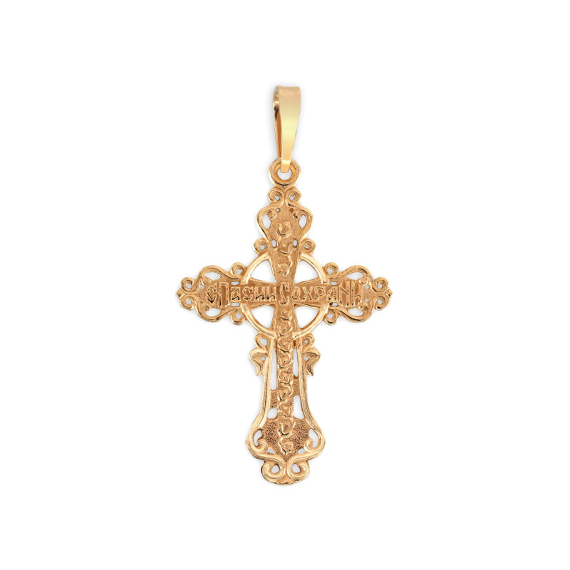 Крест серебряный с позолотой