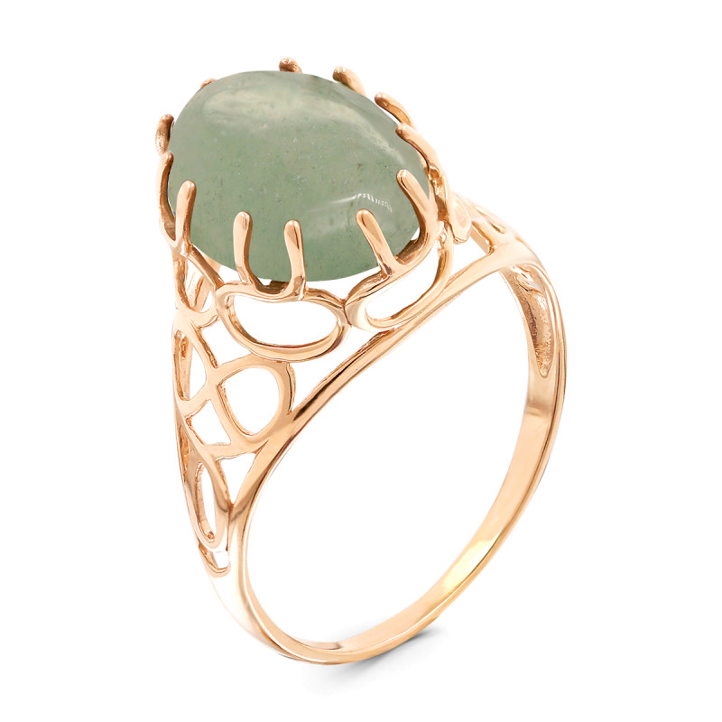 Кольцо с нефритом