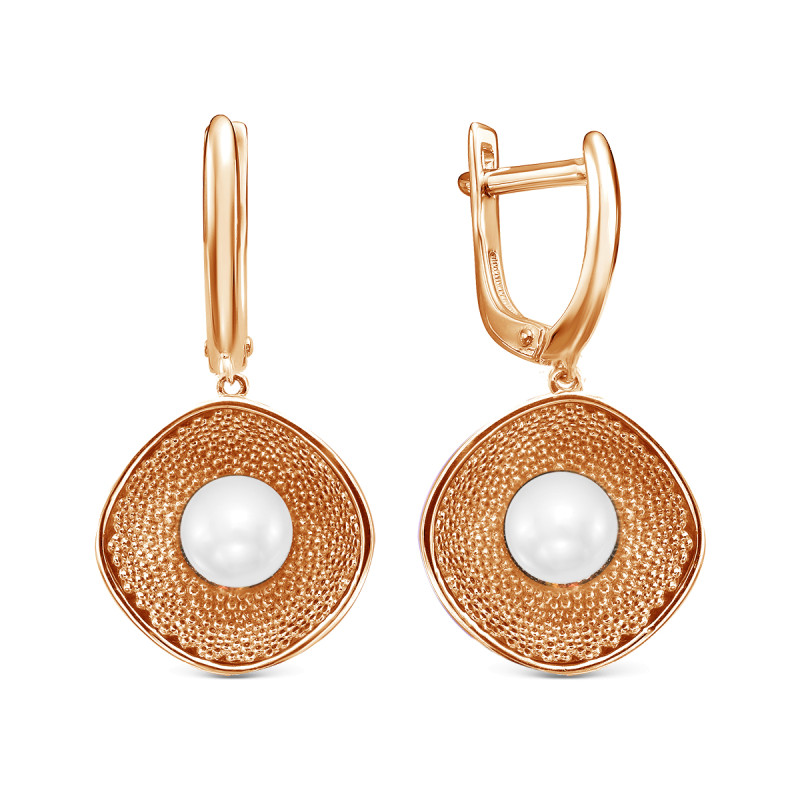 Серьги с имитированным жемчугом