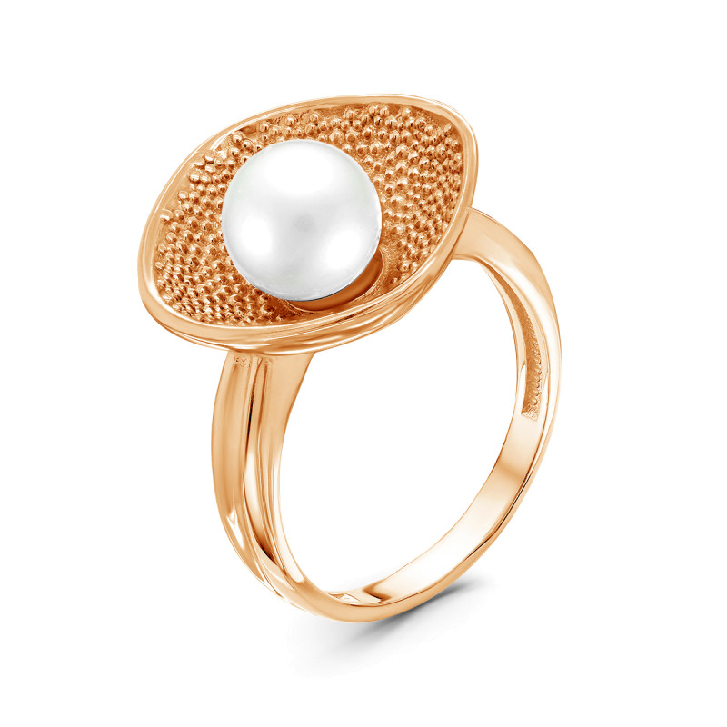 Кольцо с имитированным жемчугом