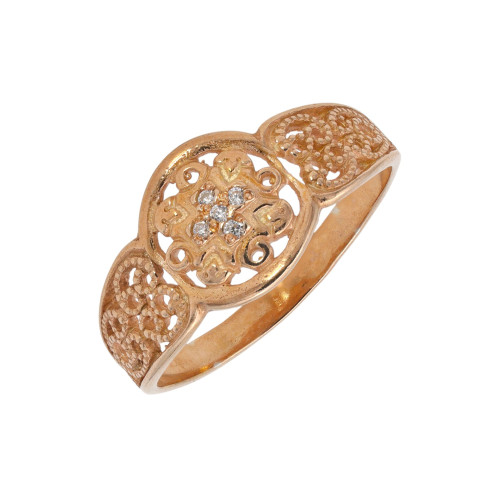 Кольцо с фианитами