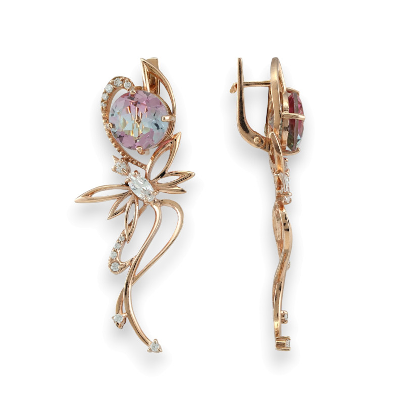 Серебряные серьги с турмалином