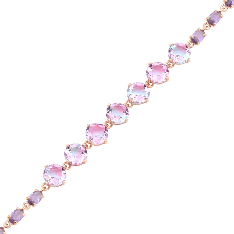 Браслет с турмалинами и фианитами