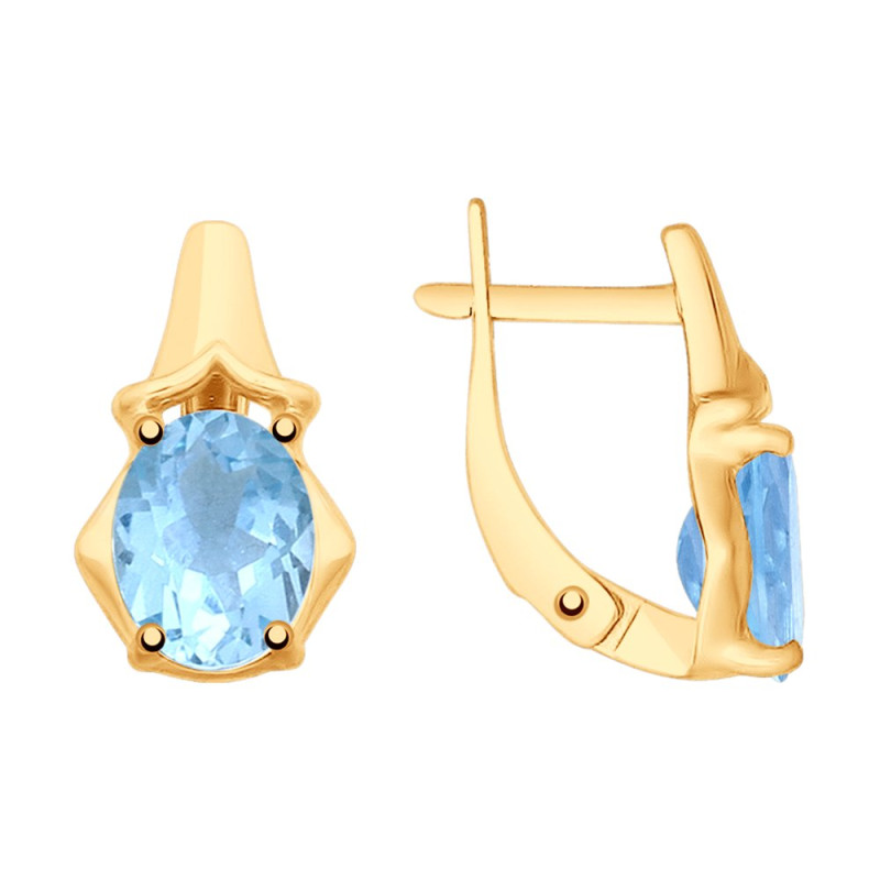 Серьги с топазами