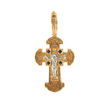 Крест из серебра с сапфирами и золочением