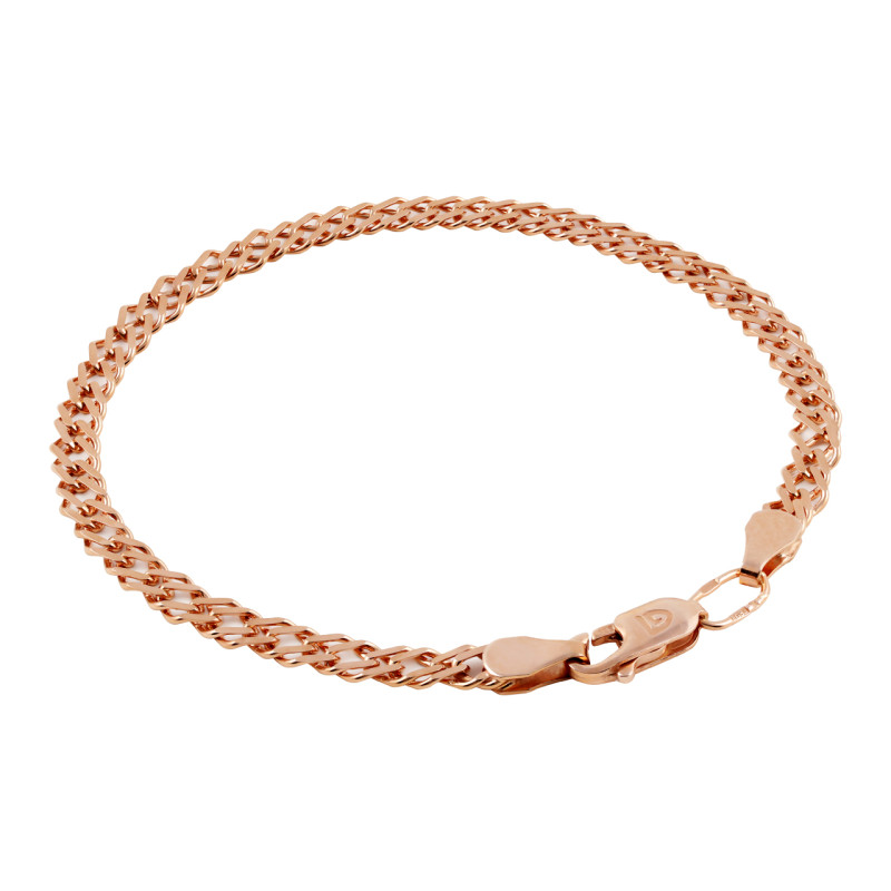 Браслет с плетением двойной ромб